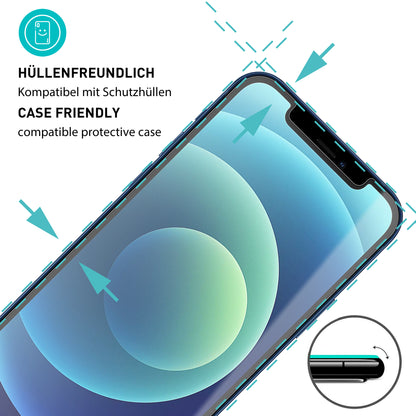 smartect Schutzglas Matt für iPhone 12 / 12 Pro, 2 Stück