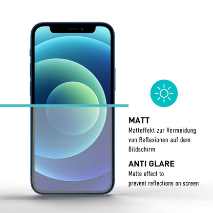 smartect Schutzglas Matt für iPhone 12 / 12 Pro, 2 Stück