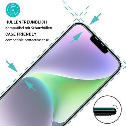 smartect Schutzglas Matt für iPhone 14 Plus, 2 Stück