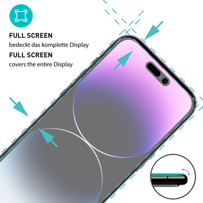 smartect Schutzglas Full Screen Matt für iPhone 14 Pro Max, 2 Stück