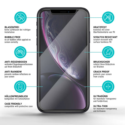 smartect Schutzglas Matt für iPhone XR / iPhone 11, 2 Stück