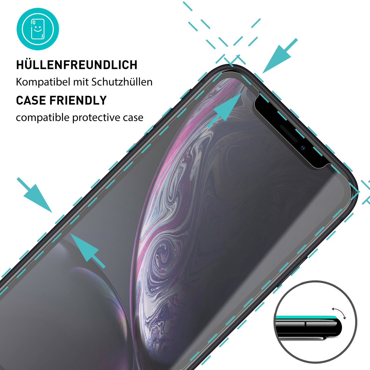 smartect Schutzglas Matt für iPhone XR / iPhone 11, 2 Stück