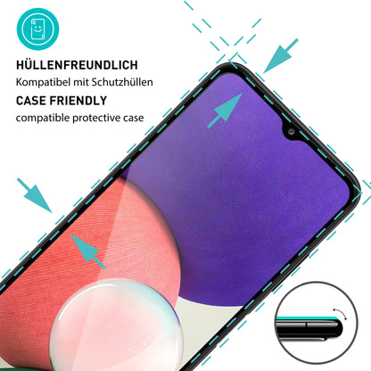 smartect Schutzglas Full Screen Matt für Samsung Galaxy A22 5G / A22s 5G, 2 Stück