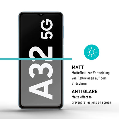 smartect Schutzglas Full Screen Matt für Samsung Galaxy A32 5G, 2 Stück