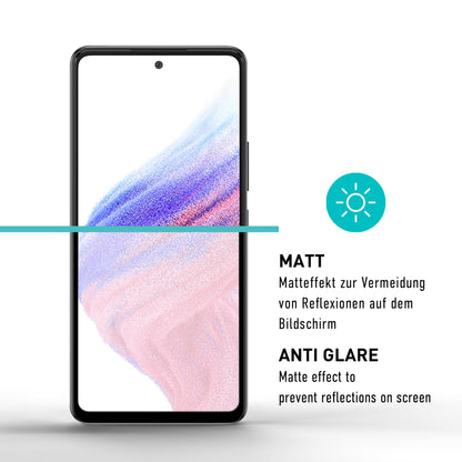 smartect Schutzglas Full Screen Matt für Samsung Galaxy A53 5G, 2 Stück