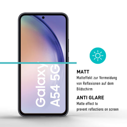 smartect Schutzglas Full Screen Matt für Samsung Galaxy A54 5G, 2 Stück