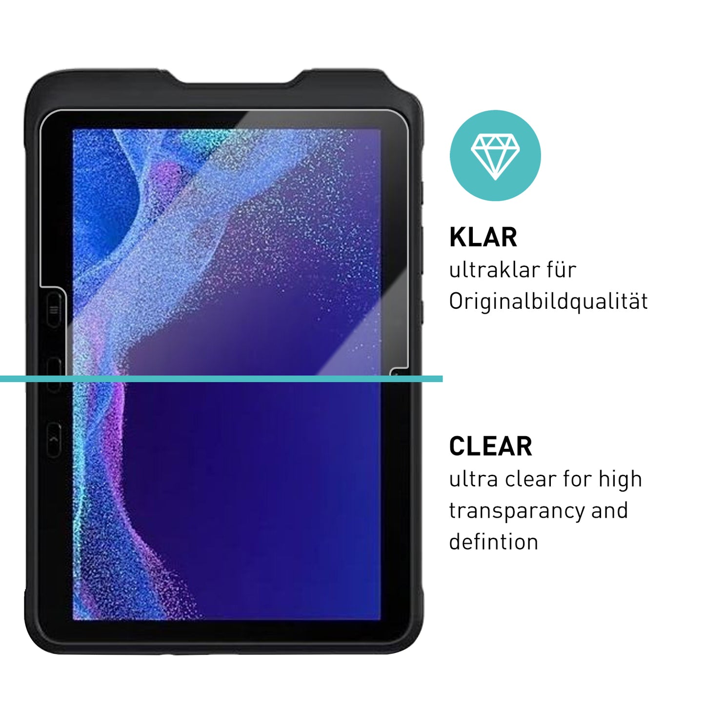 smartect Schutzglas Klar für Samsung Galaxy Tab Active 4 Pro, 2 Stück