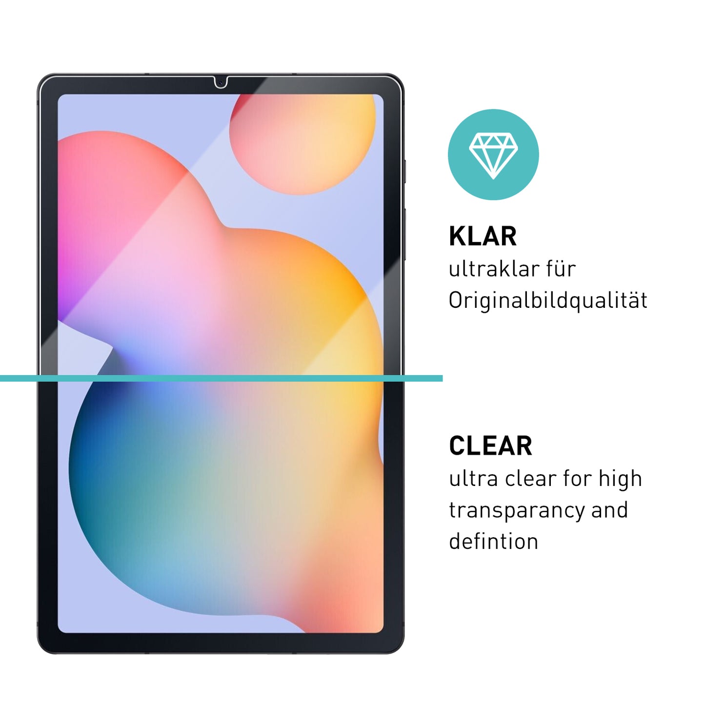 smartect Schutzglas Klar für Galaxy Tab S6 Lite 10.4"(2024/2022/2020), 2 Stück