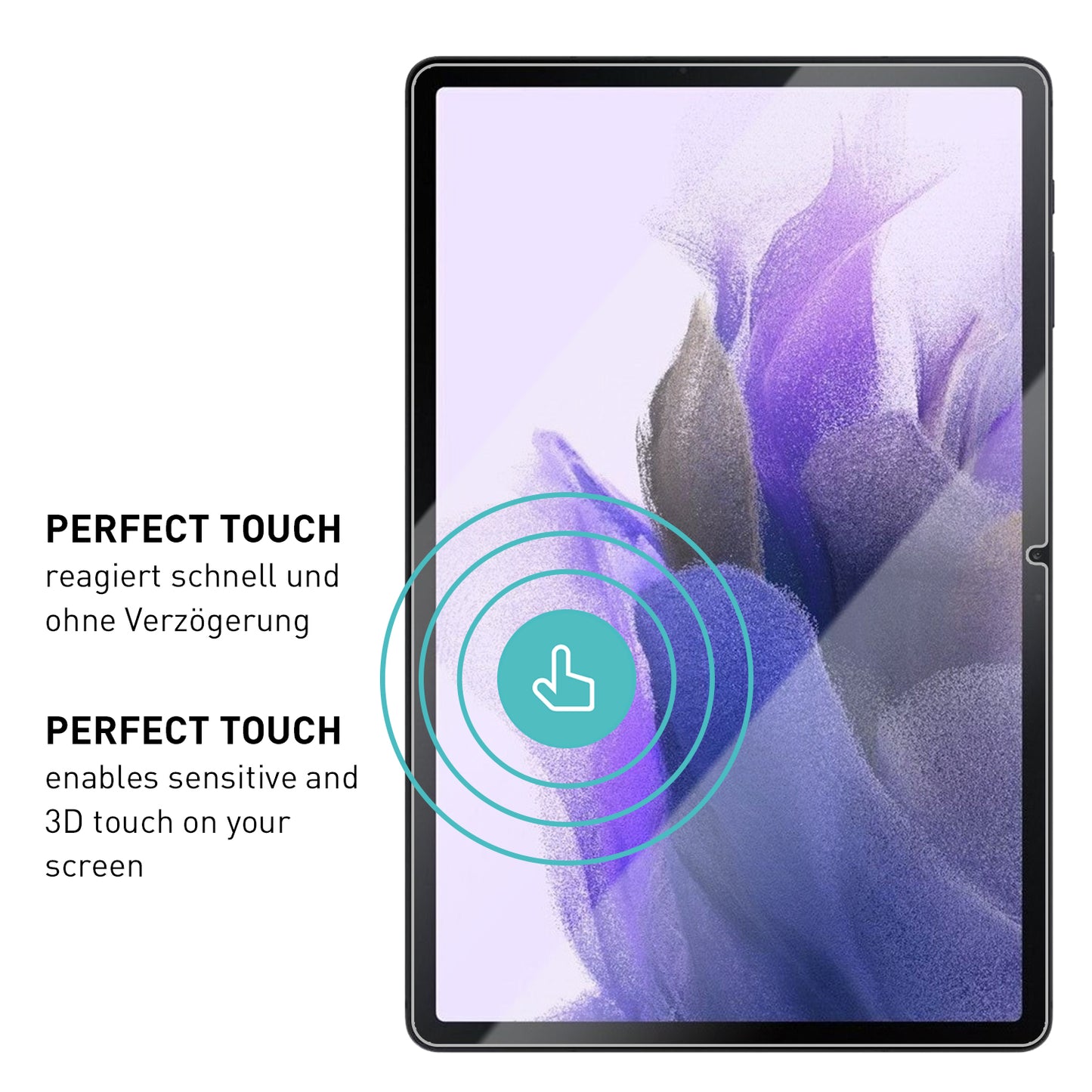 smartect Schutzglas Klar für Samsung Galaxy Tab S7 FE 2021 / Tab S7 Plus 2020, 2 Stück