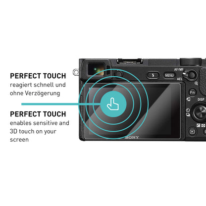 smartect Schutzglas Klar für Sony Alpha 6300, 2 Stück