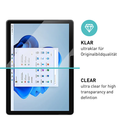 smartect Schutzglas Klar für Microsoft Surface Go 3 / Go 2 (10,5 Zoll), 2 Stück