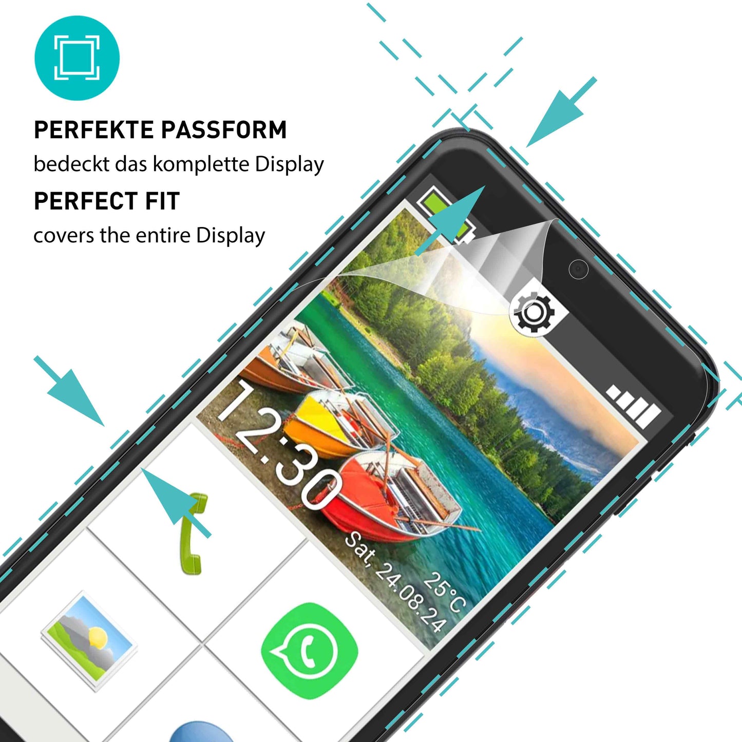 smartect TPU Schutzfolie Klar für Emporia Smart 6 Lite, 2 x Front