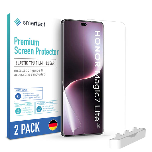 smartect TPU Schutzfolie Klar für Honor Magic 7 Lite, 2 x Front