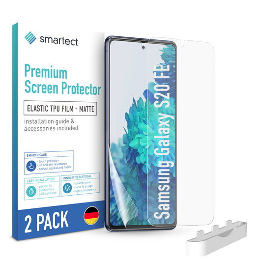 smartect TPU Schutzfolie Matt für Samsung Galaxy S20 FE, 2 x Front