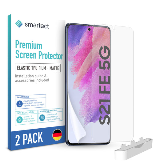 smartect TPU Schutzfolie Matt für Samsung Galaxy S21 FE, 2 x Front