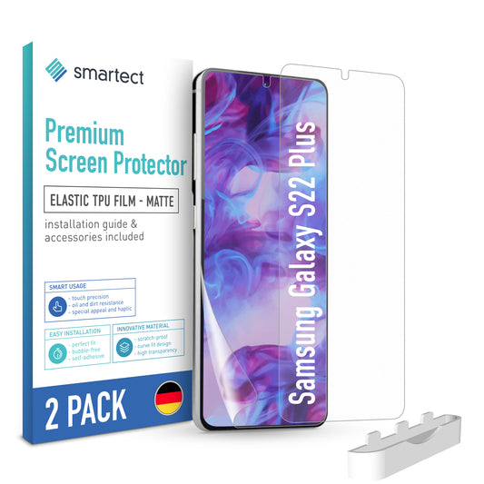 smartect TPU Schutzfolie Matt für Samsung Galaxy S21 Plus, 2 x Front