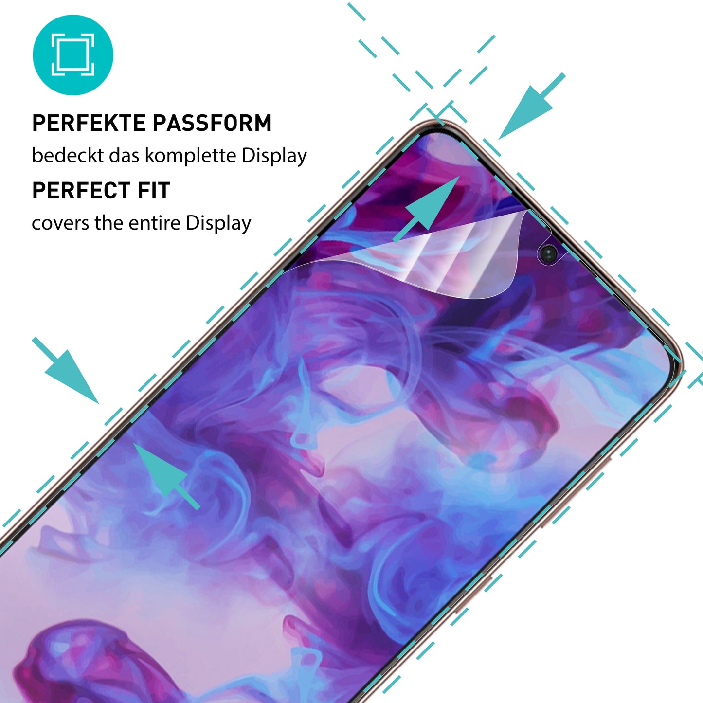 smartect TPU Schutzfolie Matt für Samsung Galaxy S21 Plus, 2 x Front