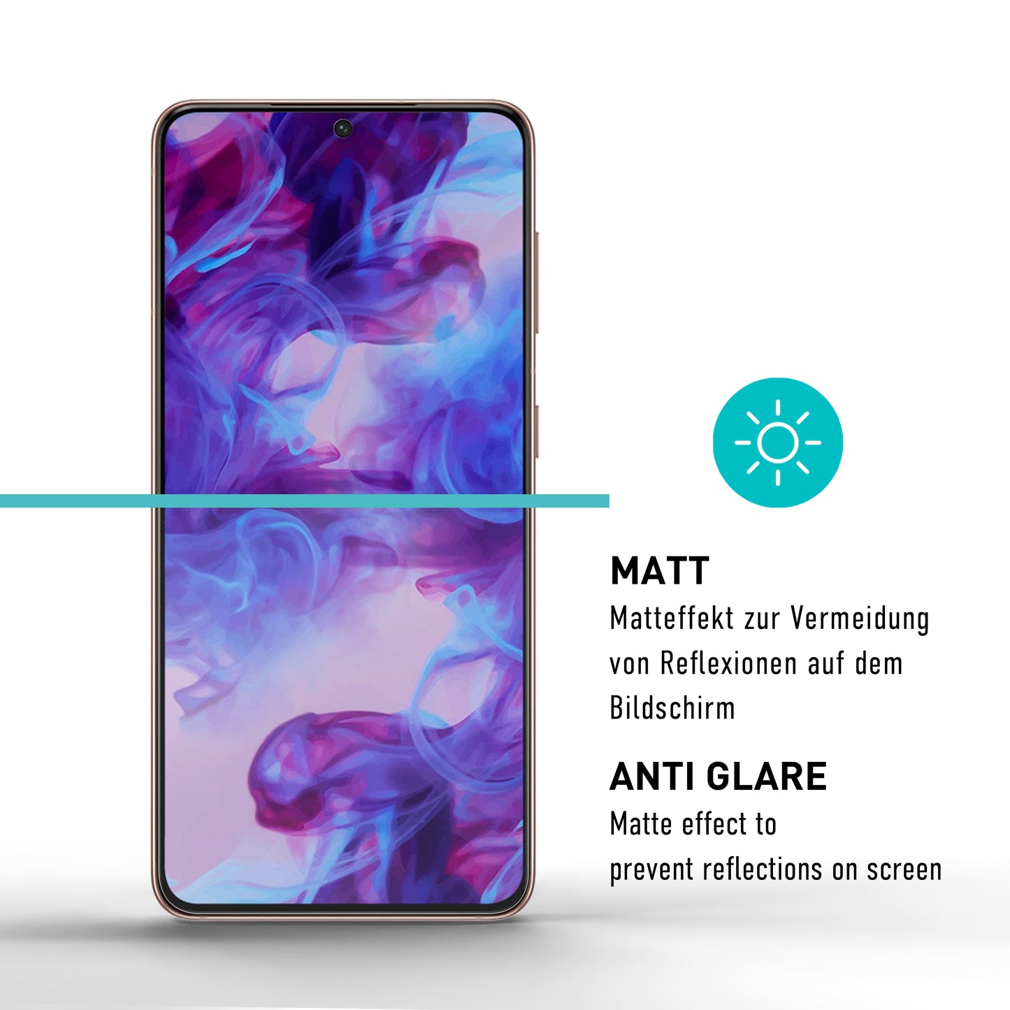 smartect TPU Schutzfolie Matt für Samsung Galaxy S21 Plus, 2 x Front