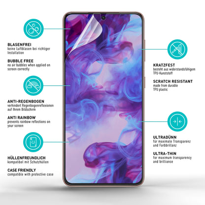 smartect TPU Schutzfolie Matt für Samsung Galaxy S21 Plus, 2 x Front