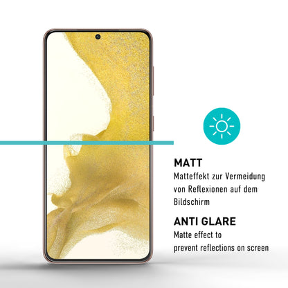 smartect TPU Schutzfolie Matt für Samsung Galaxy S22, 2 x Front