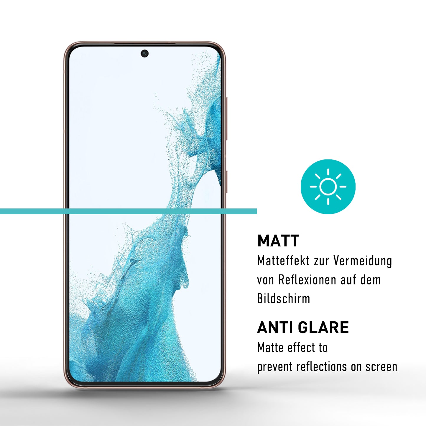 smartect TPU Schutzfolie Matt für Samsung Galaxy S22 Plus, 2 x Front