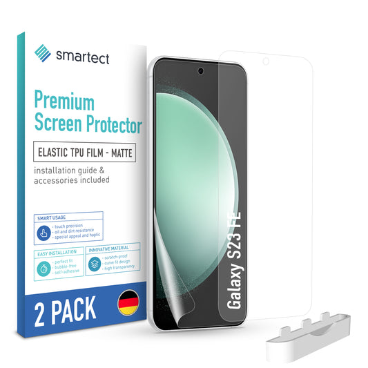 smartect TPU Schutzfolie Matt für Samsung Galaxy S23 FE, 2 x Front