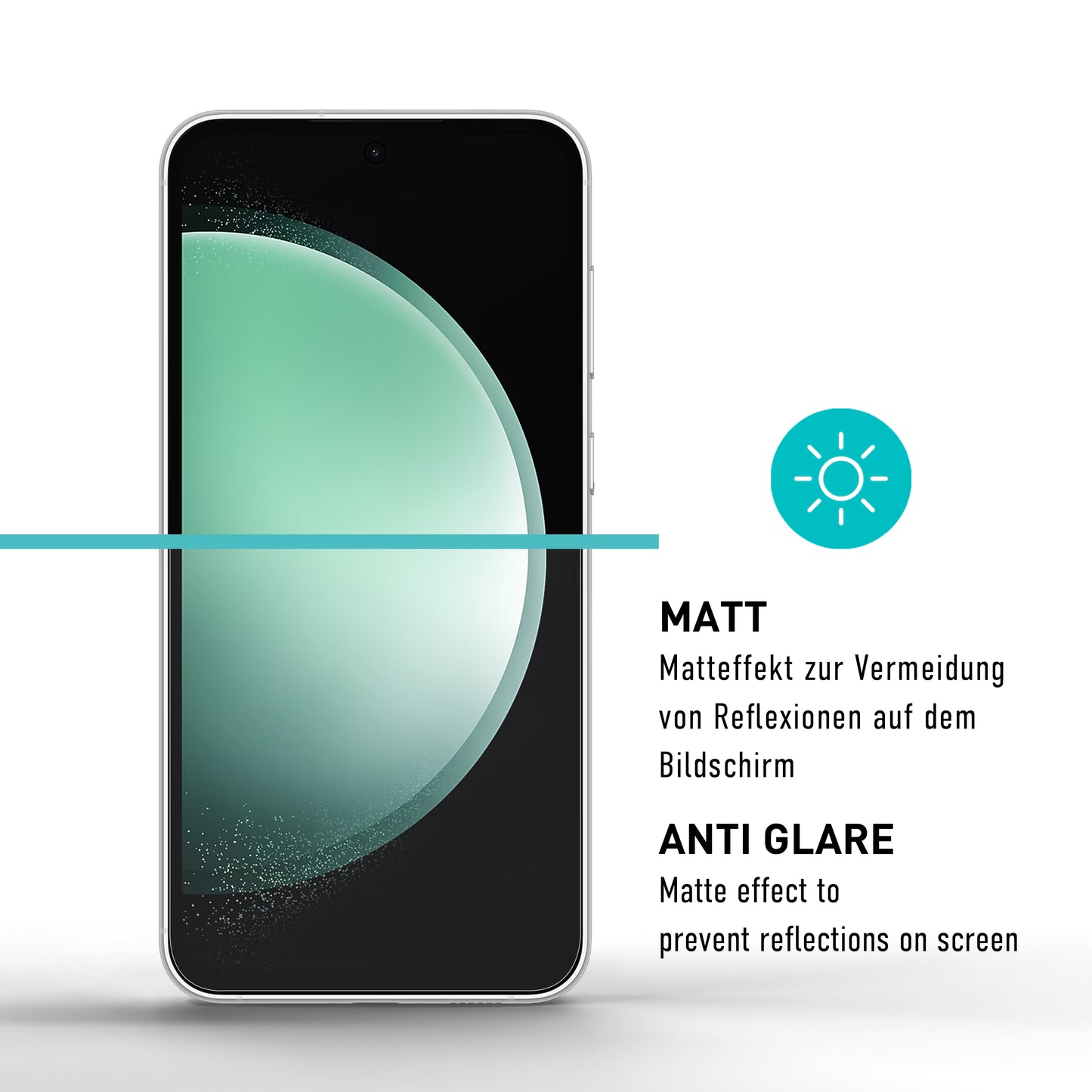 smartect TPU Schutzfolie Matt für Samsung Galaxy S23 FE, 2 x Front