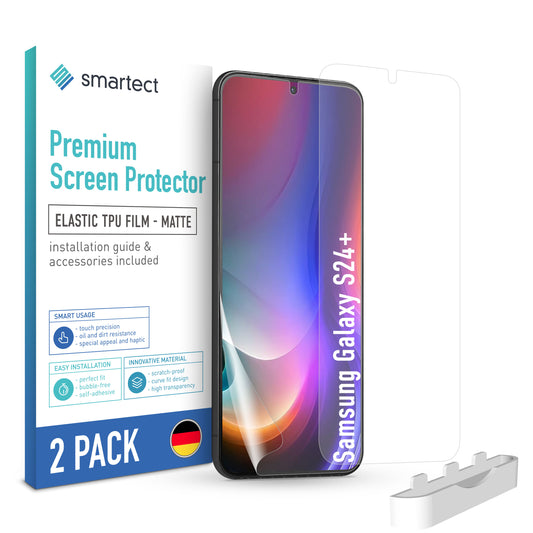 smartect TPU Schutzfolie Matt für Samsung Galaxy S24 Plus, 2 x Front