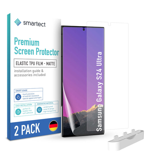 smartect TPU Schutzfolie Matt für Samsung Galaxy S24 Ultra, 2 x Front