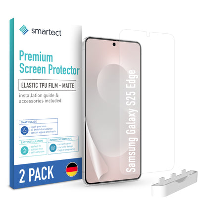 smartect TPU Schutzfolie Matt für Samsung Galaxy S25 Edge, 2 x Front