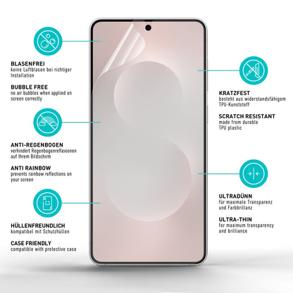 smartect TPU Schutzfolie Matt für Samsung Galaxy S25 Edge, 2 x Front