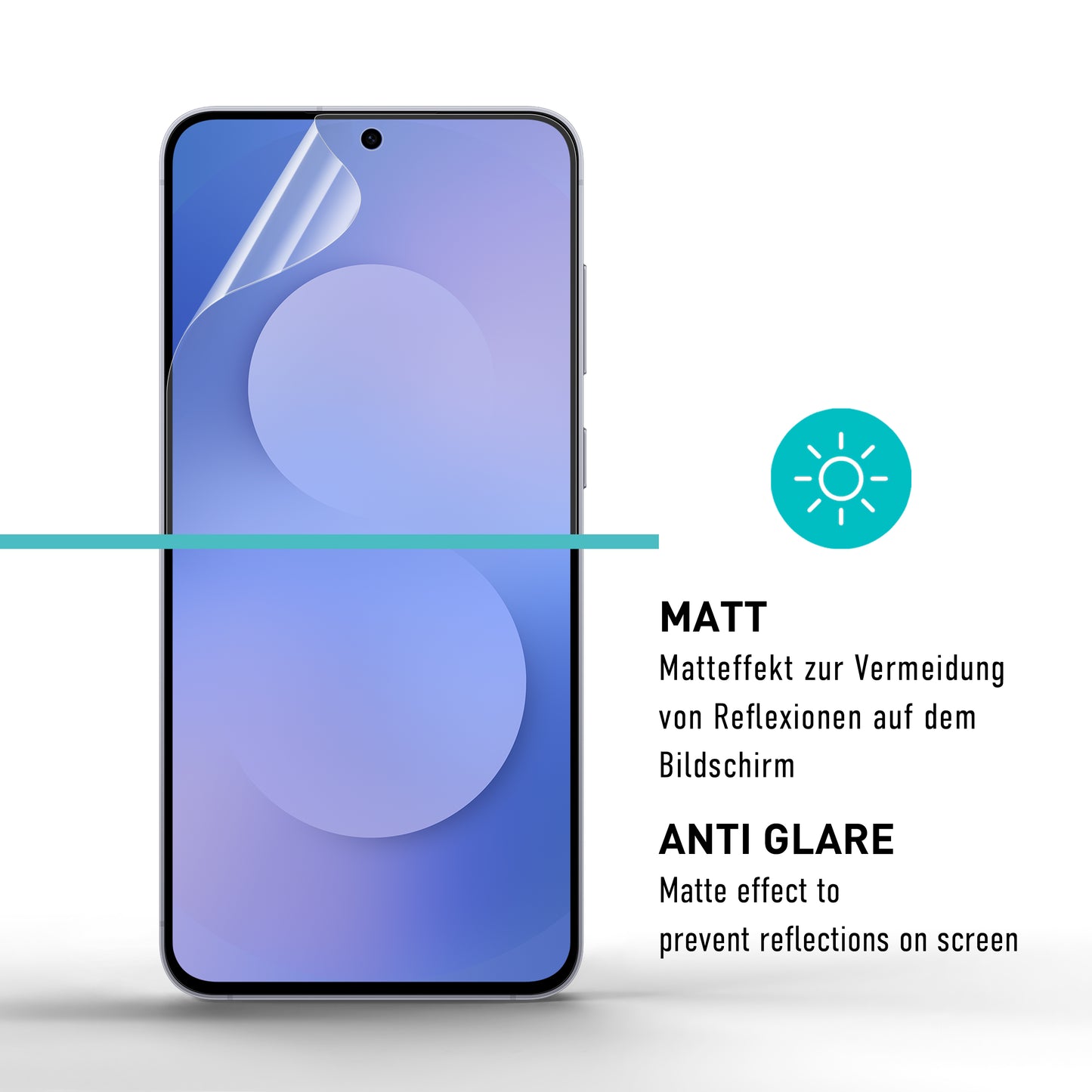 smartect TPU Schutzfolie Matt für Samsung Galaxy S25 FE, 2 x Front