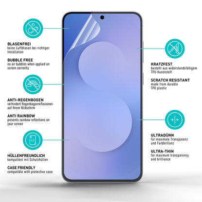 smartect TPU Schutzfolie Matt für Samsung Galaxy S25 FE, 2 x Front