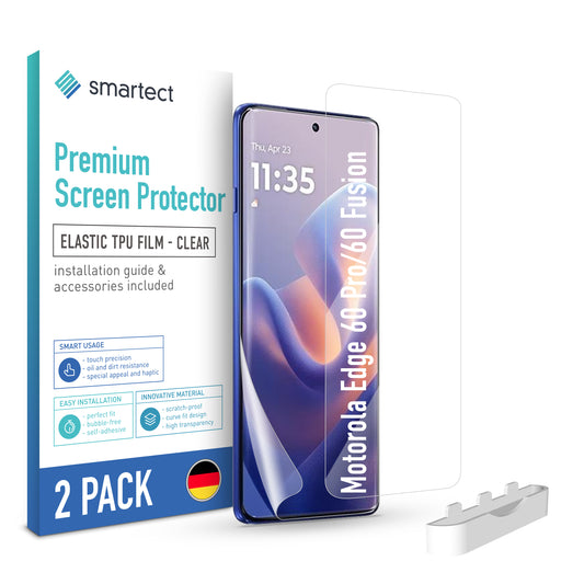 smartect TPU Schutzfolie Klar für Motorola Edge 60 Pro / 60 Fusion, 2 x Front