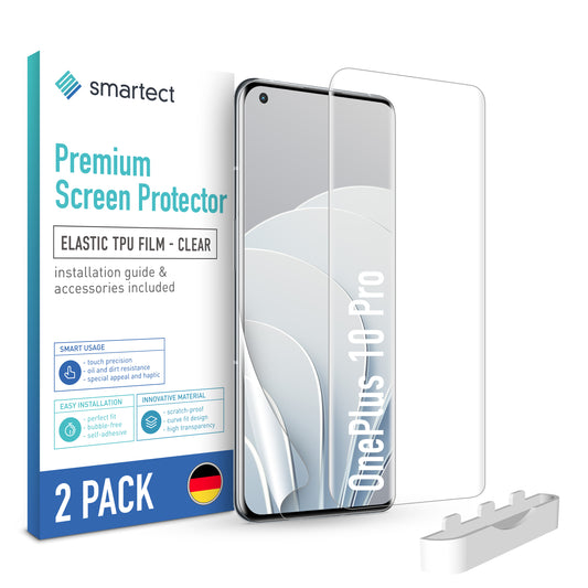 smartect TPU Schutzfolie Klar für OnePlus 10 Pro, 2 x Front