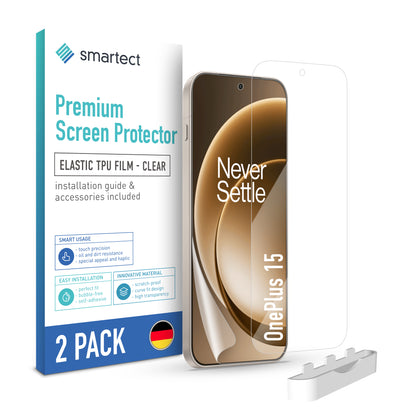 smartect TPU Schutzfolie Klar für OnePlus 15, 2 x Front