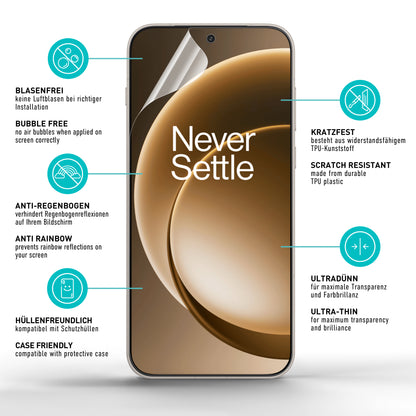 smartect TPU Schutzfolie Klar für OnePlus 15, 2 x Front