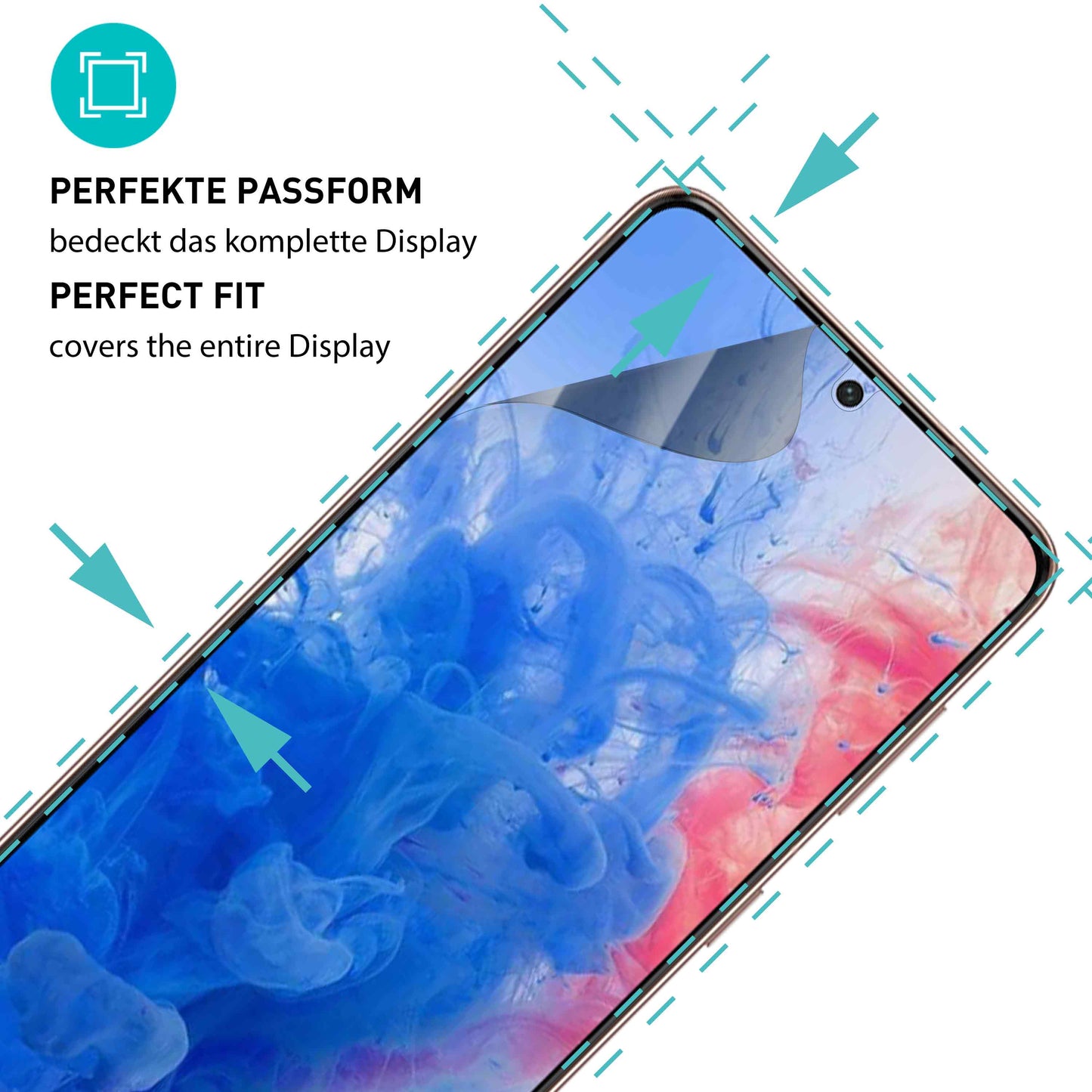 smartect TPU Schutzfolie Privacy für Samsung Galaxy S21, 2 x Front