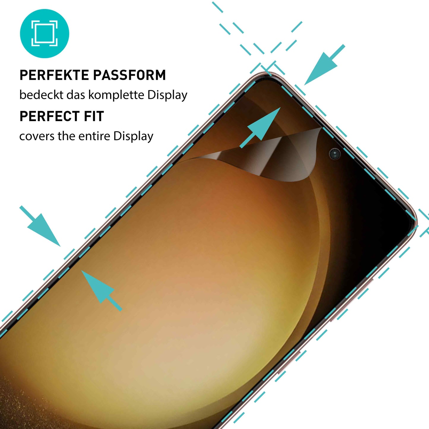 smartect TPU Schutzfolie Privacy für Samsung Galaxy S23 Plus, 2 x Front
