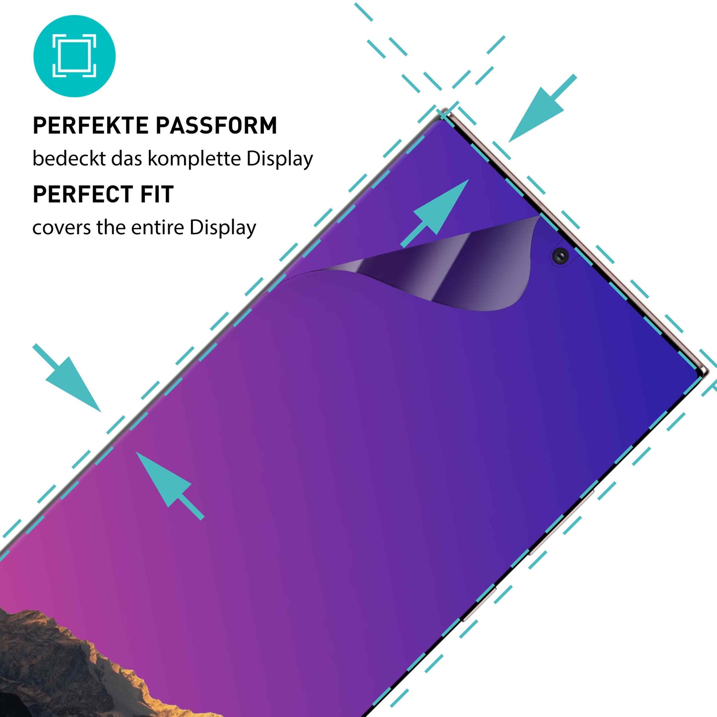 smartect TPU Schutzfolie Privacy für Samsung Galaxy S24 Ultra, 2 x Front