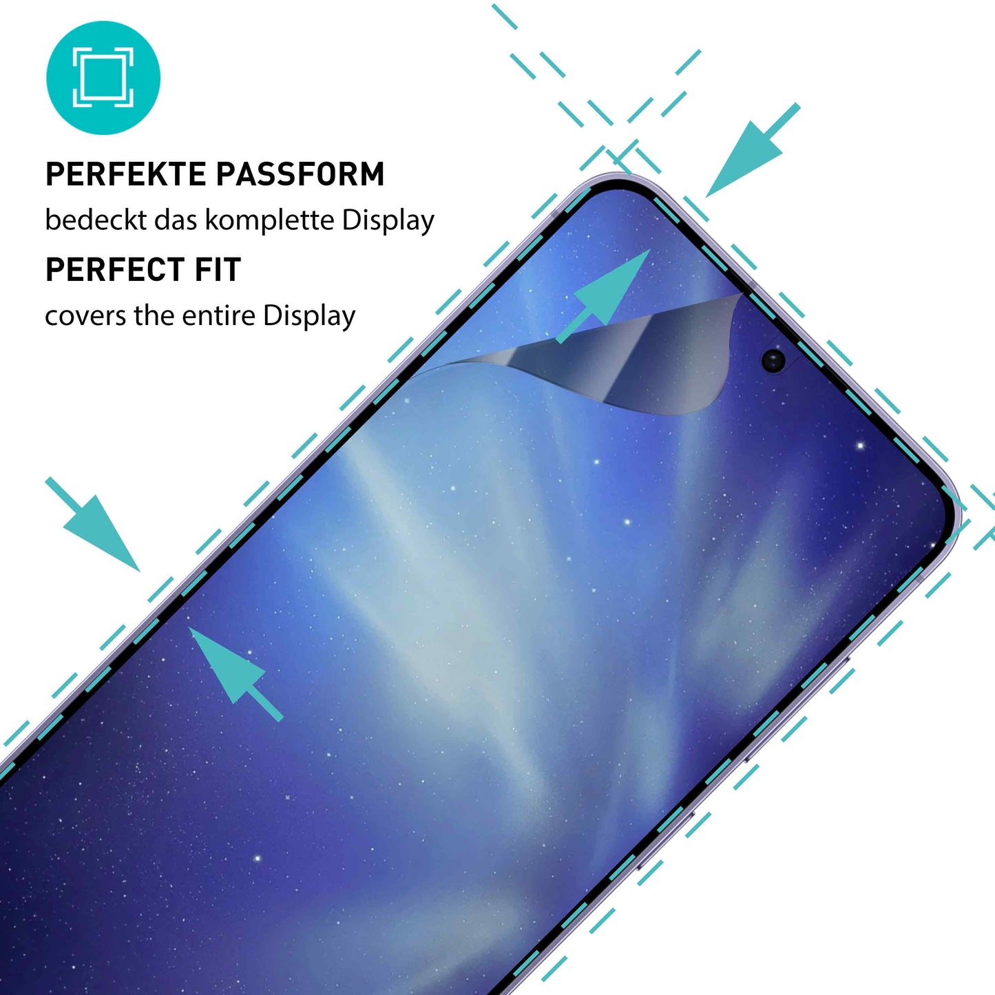 smartect TPU Schutzfolie Privacy für Samsung Galaxy S25, 2 x Front