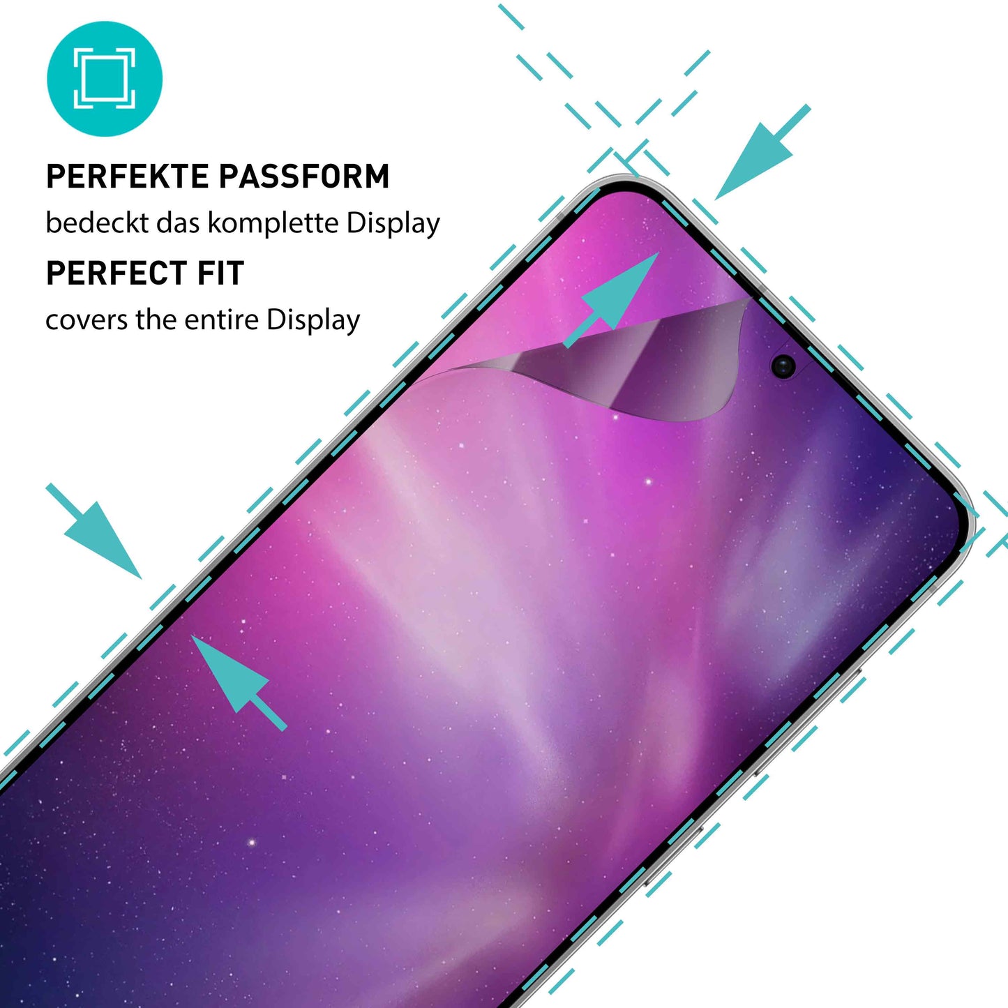 smartect TPU Schutzfolie Privacy für Samsung Galaxy S25 Plus, 2 x Front