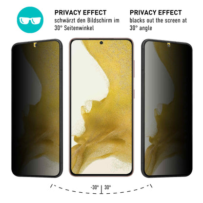 smartect TPU Schutzfolie Privacy für Samsung Galaxy S22, 2 x Front