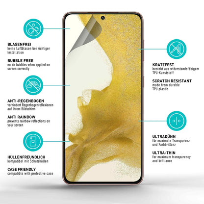 smartect TPU Schutzfolie Privacy für Samsung Galaxy S22, 2 x Front