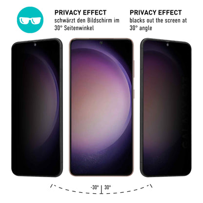 smartect TPU Schutzfolie Privacy für Samsung Galaxy S23, 2 x Front