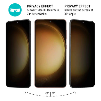 smartect TPU Schutzfolie Privacy für Samsung Galaxy S23 Plus, 2 x Front