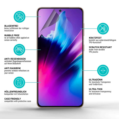 smartect TPU Schutzfolie Privacy für Samsung Galaxy S24, 2 x Front