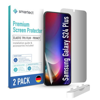 smartect TPU Schutzfolie Privacy für Samsung Galaxy S24 Plus, 2 x Front