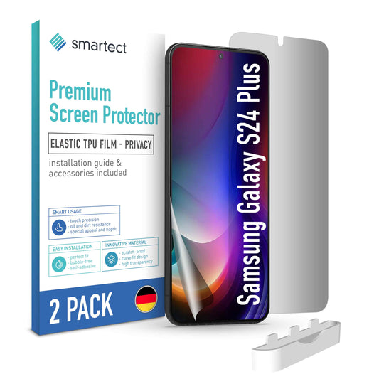 smartect TPU Schutzfolie Privacy für Samsung Galaxy S24 Plus, 2 x Front