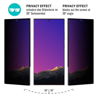 smartect TPU Schutzfolie Privacy für Samsung Galaxy S24 Ultra, 2 x Front